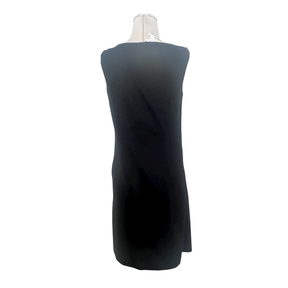 NWT ($88) Richard Malcolm Black Sleeveless Ruched Button Detail MIDI Dress Sz 6 - Picture 7 of 11